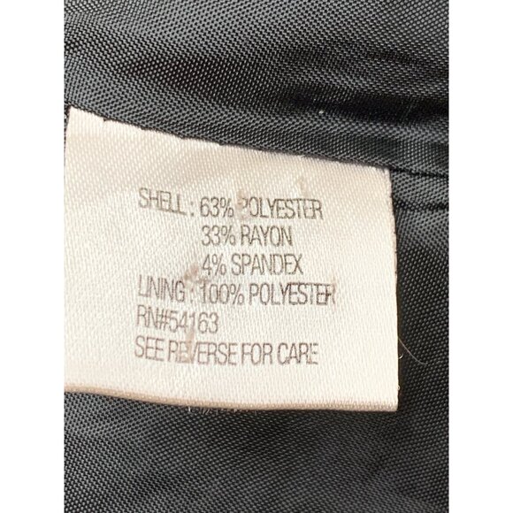 Calvin Klein Womens Black Stretch Blazer Size 8 Pleat Waist  RA10059 Career - Picture 3 of 9